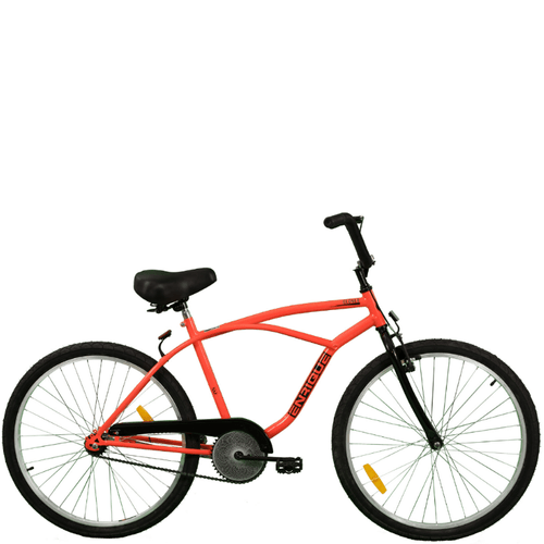 BICI ENRIQUE R26 PLAYERA CUADRO ACERO NARANJA