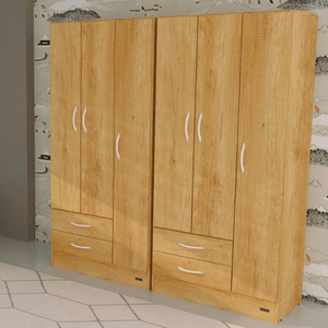 PLACARD E-MOSCONI 3 PUERTAS TONO ALMENDRA 181x85x46cm 56235