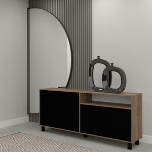 VAJILLERO E-MOSCONI DOORS 170 TONO NEBRASKA GRIS/NEGRO 56931