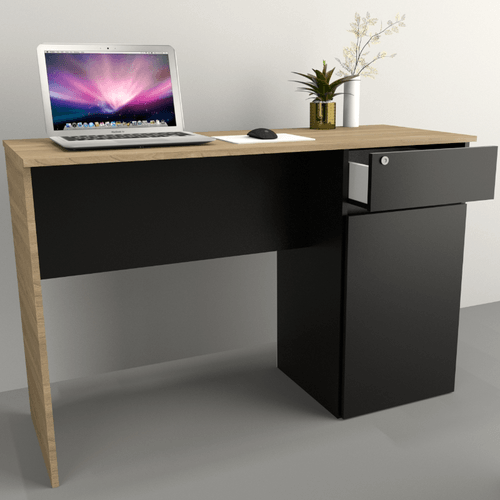 ESCRITORIO E-TABLES JUVENIL CON CAJON OLMO FINLANDES/NEGRO 3045-CON