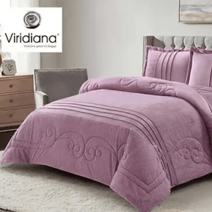 EDREDON SHERPA ARTESANAL QUEEN PIEL CORDERITO C/2 FUNDAS BELLA-FANNY-JOCELYN