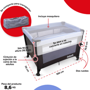PRACTICUNA COLECHO CELESTE /GRIS 2021C