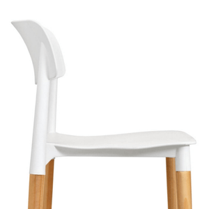 SILLA UNICAN MILAN MADERA/POLIMERO BLANCA