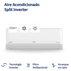 AIRE ACONDICIONADO BGH 6500w F-C INVERTER BSI65WCGT