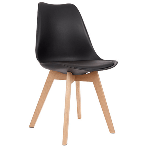 SILLA UNICAN DISEÑO NORDICO NEGRA TULIP