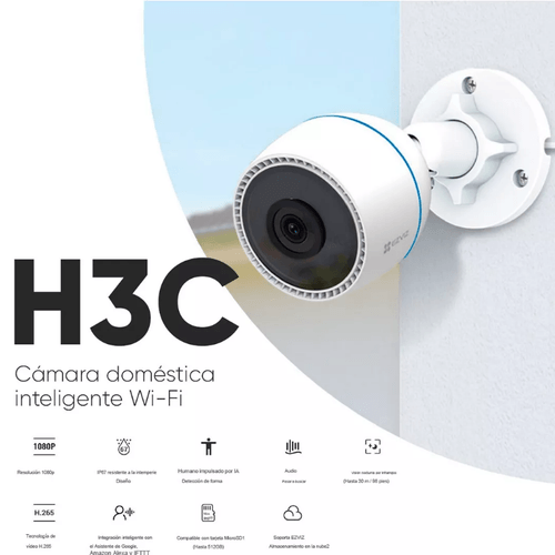 CAMARA EZVIZ 2MP WI-FI EXTERIOR H3C