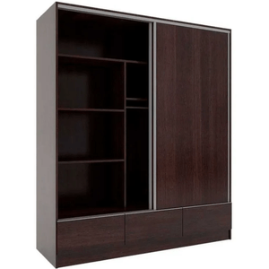 PLACARD 2 PUERTAS CORREDIZAS TONO WENGUE 182x212x60cm 3121