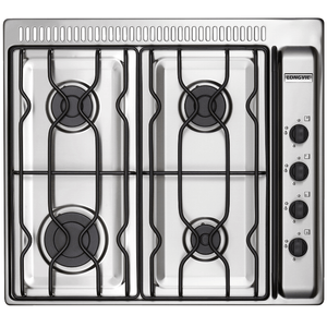 ANAFE LONGVIE A GAS 4 HORNALLAS ACERO INOX. A2600RXF