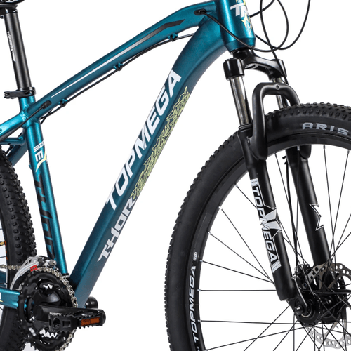 MTB R29 TOPMEGA THOR 24V CUADRO ALUMINIO AZUL/BLANCO/AMARILLO 9665 TALLE M-18