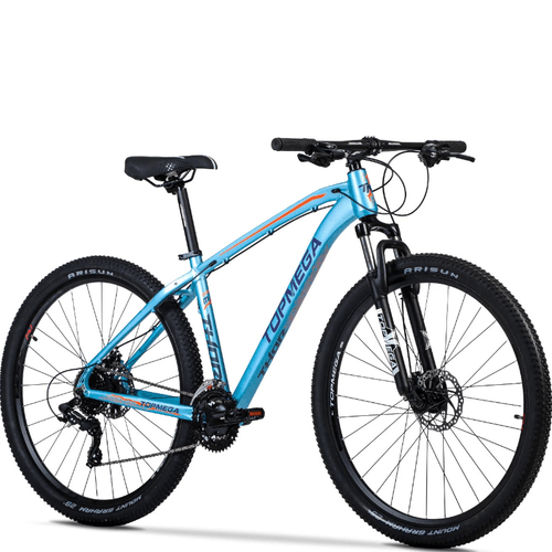 MTB R29 TOPMEGA THOR 24V CUADRO ALUMINIO CELESTE/AZUL/NARANJA 9662 TALLE M-18