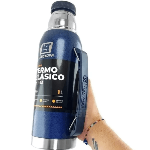 TERMO LUSQTOFF 1 LTS MANIJA Y PICO CEBADOR AZUL TL1-9A