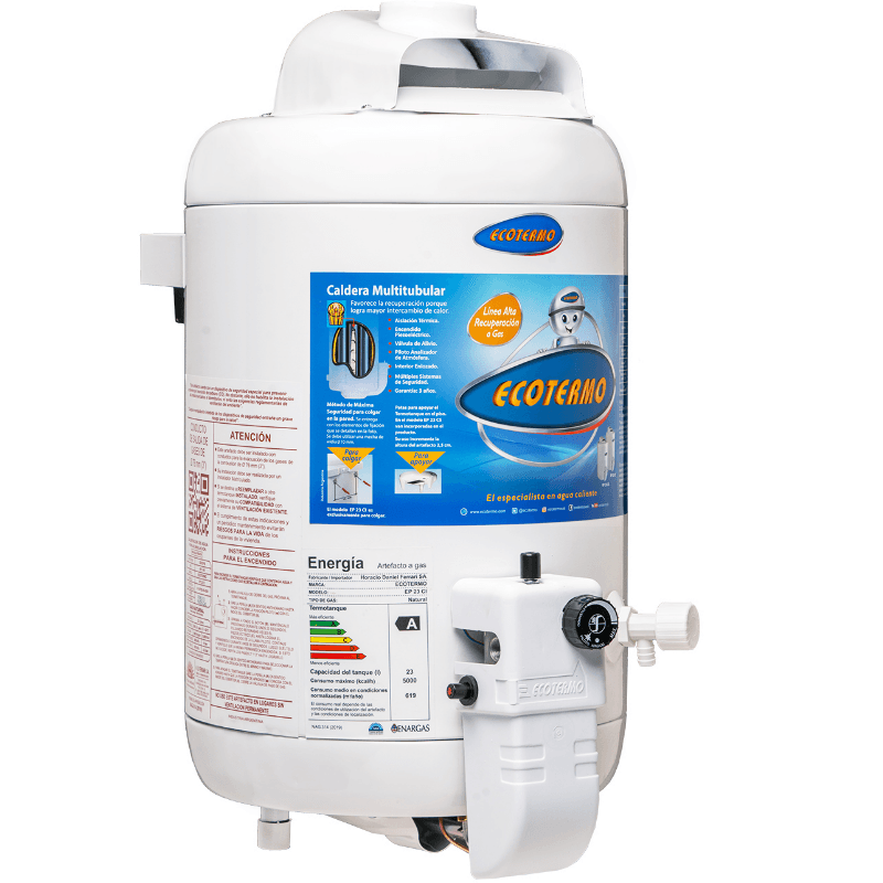 Termotanque Ecotermo 23L Gas Env. Alta Recup. Conex. Inferior
