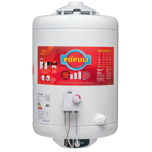TERMOTANQUE ECOTERMO POPULI 45 LTS GN DE COLGAR CONEXION SUPERIOR