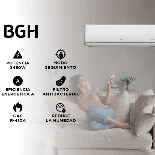 AIRE ACONDICIONADO BGH 3450w F-C BS35WCAT