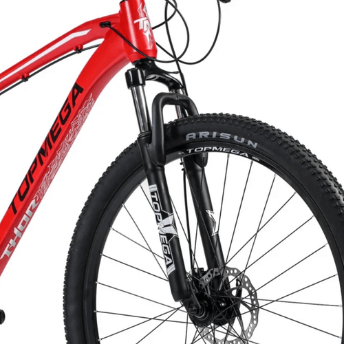 MTB R29 TOPMEGA THOR 24V CUADRO ALUMINIO ROJO/NEGRO/BLANCO TALLE M-18