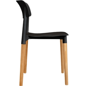 SILLA UNICAN MADERA/POLIMERO MILAN NEGRA