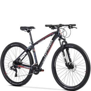 MTB R29 TOPMEGA THOR 24V CUADRO ALUMINIO NEGRO-BLANCO-NARANJA 9653 TALLE M-18