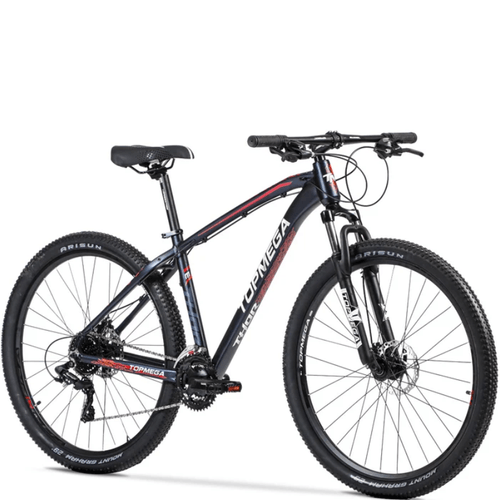 MTB R29 TOPMEGA THOR 24V CUADRO ALUMINIO NEGRO-BLANCO-NARANJA 9653 TALLE M-18