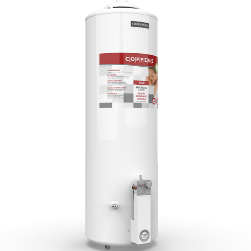 TERMOTANQUE COPPENS 120L MULTIGAS DE PIE CONEXION SUPERIOR