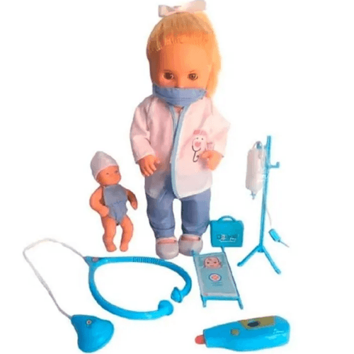 JUGUETE JUGUETECH MILA PEDIATRA C/BEBE Y ACCES. 40 CM 912