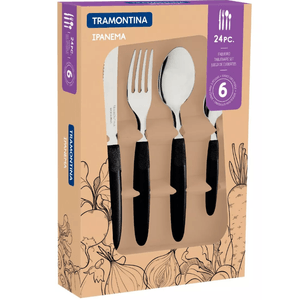 JGO.TRAMONTINA 23399/091 IPANEMA 24 PZAS NEGRO POLIPROPILENO