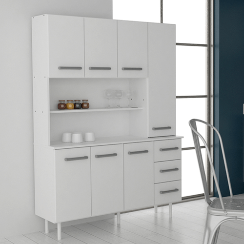 APARADOR DE COCINA MOSCONI 120 TONO BLANCO 1021