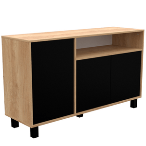 VAJILLERO E-MOSCONI DOORS 130 TONO NEBRASKA NATURAL /NEGRO 56921