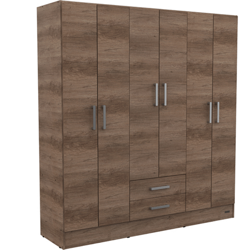 PLACARD E-MOSCONI 6 PUERTAS TONO NEBRASKA/GRIS 169x181x46cm 55623