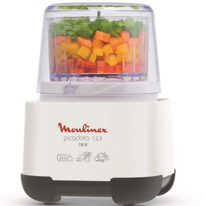 PICADOR MOULINEX 1,2,3 + JARRA LICUADORA BLANCO AD6021AR