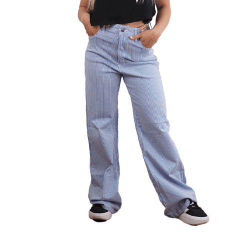PANTALON BRINA RAYADO WIDE DAMA