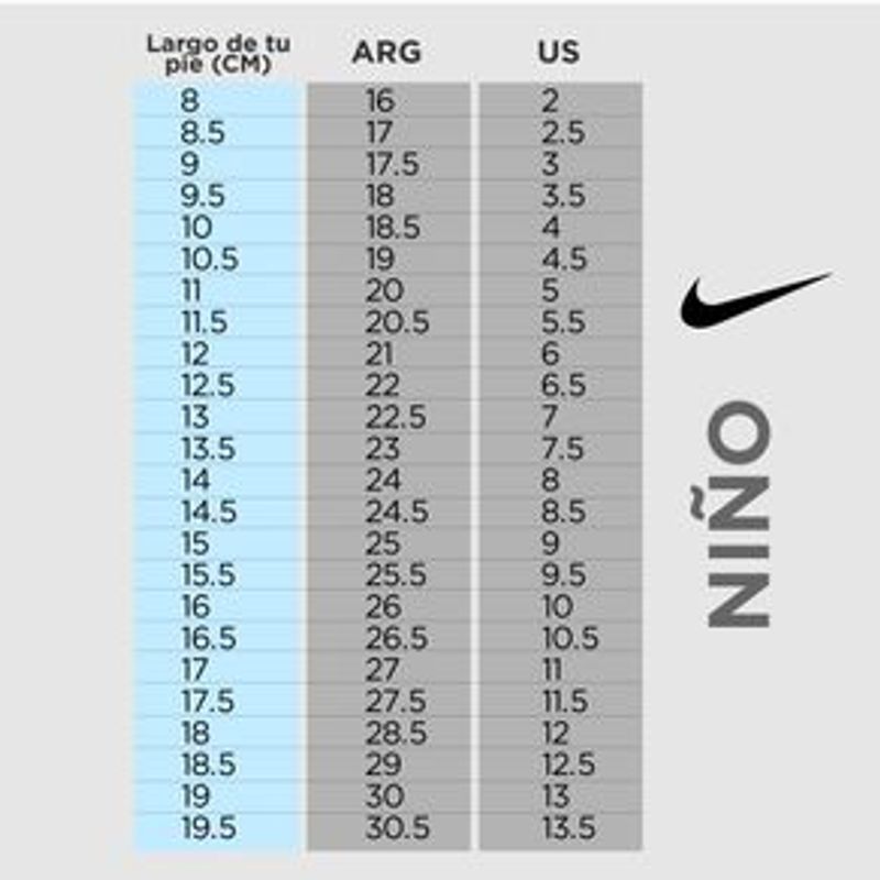 talles-Niños-Nike