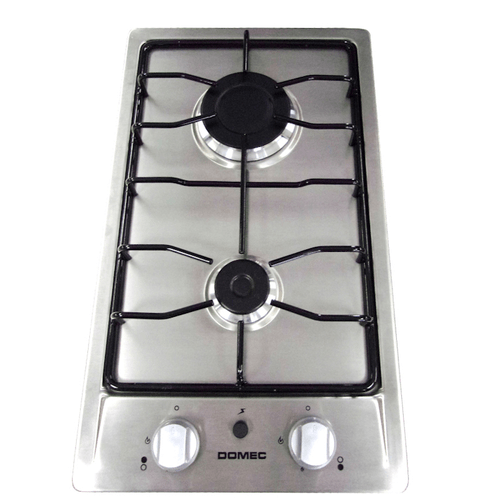 ANAFE DOMEC A GAS 2 HORNALLAS ACERO INOX. AX2V