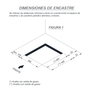 ANAFE DOMEC A GAS 4 HORNALLAS ACERO INOX. MG AVXV