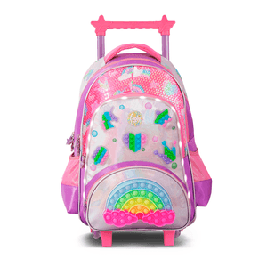 MOCHILA FOOTY CARRO 18 LUZ LED RAINBOW POP IT