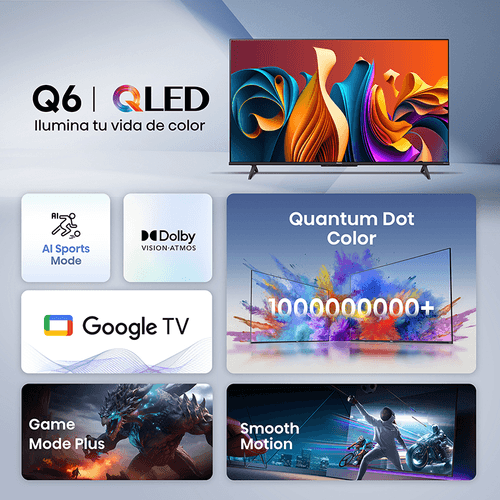SMART TV HISENSE 55" QLED 4K ULTRA HD 55Q6N