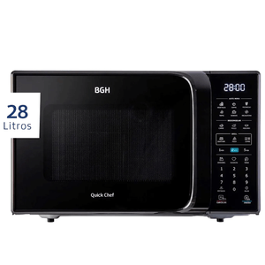 MICROONDAS BGH 28L CON GRILL 900W NEGRO B228DN20I