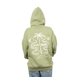 BUZO BILLABONG TIKI SNAKE OVER HOOD VERDE MUJER