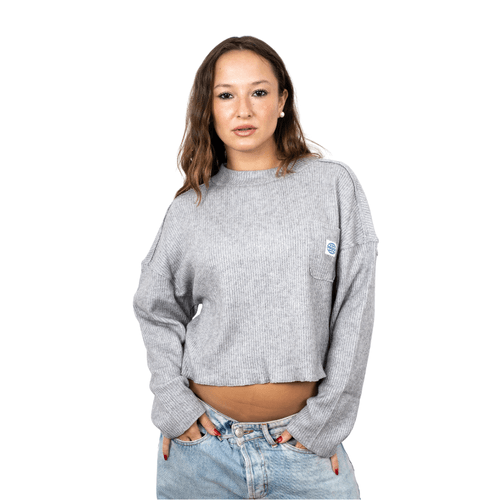 BUZO RUSTY WORLWIDE LS GRIS MUJER