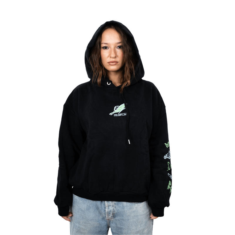 BUZO RUSTY BUTTERFLY RELAXED NEGRO MUJER