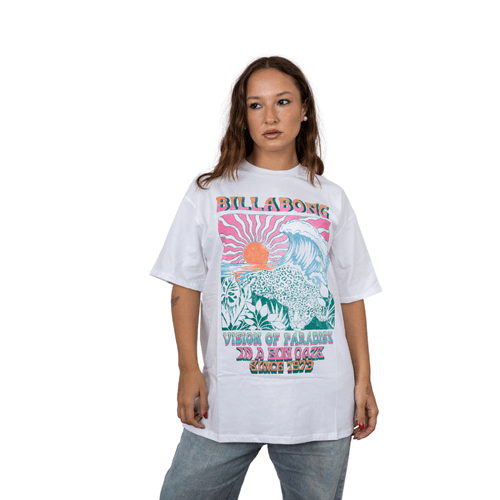 REMERA BILLABONG VISIONS OVER TEE DAMA BLA