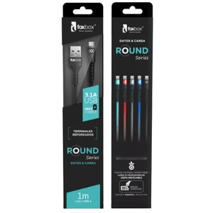 CABLE FOXBOX ROUND TYPE-C NEGRO