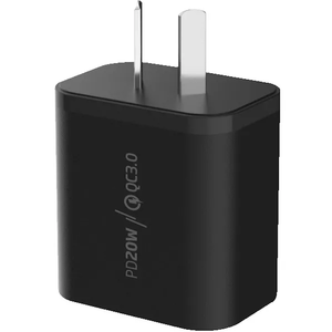 CARGADOR FOXBOX FLUX D/PARED 20W NEGRO
