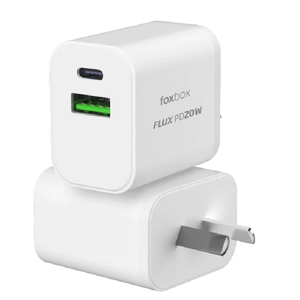 CARGADOR FOXBOX FLUX 20w BLANCO C/CABLE PRISM TYPE-C