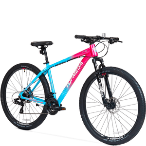 MTB R29 TOPMEGA SUNSHINE 21V CUADRO ALUMINIO CELESTE/FUCSIA TALLE M-18