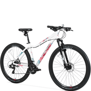 MTB R29 TOPMEGA FLAMINGO 21V CUADRO ALUMINIO BLANCO/ROSA/CELESTE TALLE S-16