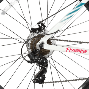 MTB R29 TOPMEGA FLAMINGO 21V CUADRO ALUMINIO BLANCO/ROSA/CELESTE TALLE S-16