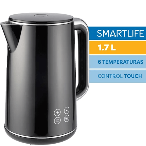 PAVA ELECTRICA SMARTLIFE 1.7L CON REGULADOR DIGITAL NEGRA SL-EKDD1720