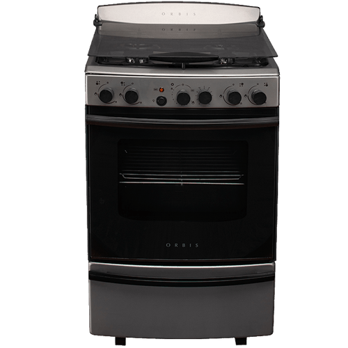 COCINA ORBIS 55cm ACERO INOX. TAPA DE VIDRIO 978AC4