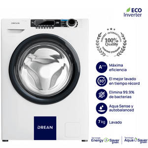 LAVARROPAS FRONTAL DREAN 7KG 1000RPM ECO INVERTER LFDR0710SB
