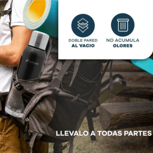 TERMO OUTDOORS ROSA 1 LT + MATE Y BOMBILLA